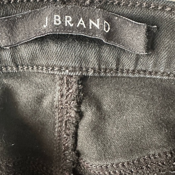 J Brand Capri mid rise size 28 sharkbite raw hem distressed skinny jeans black - Picture 11 of 13